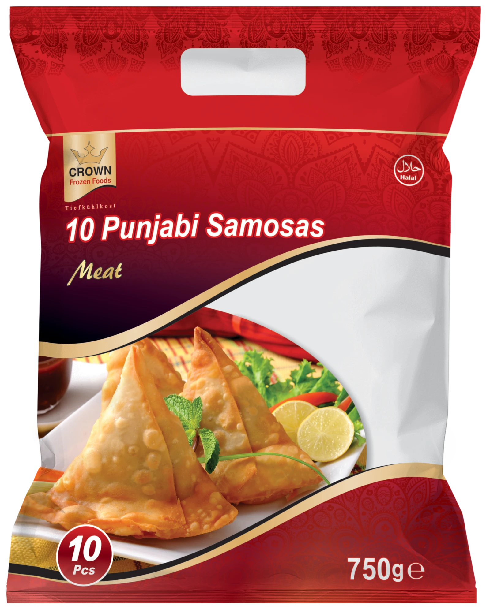Crown10 Punjabi Samosas Meat 750g